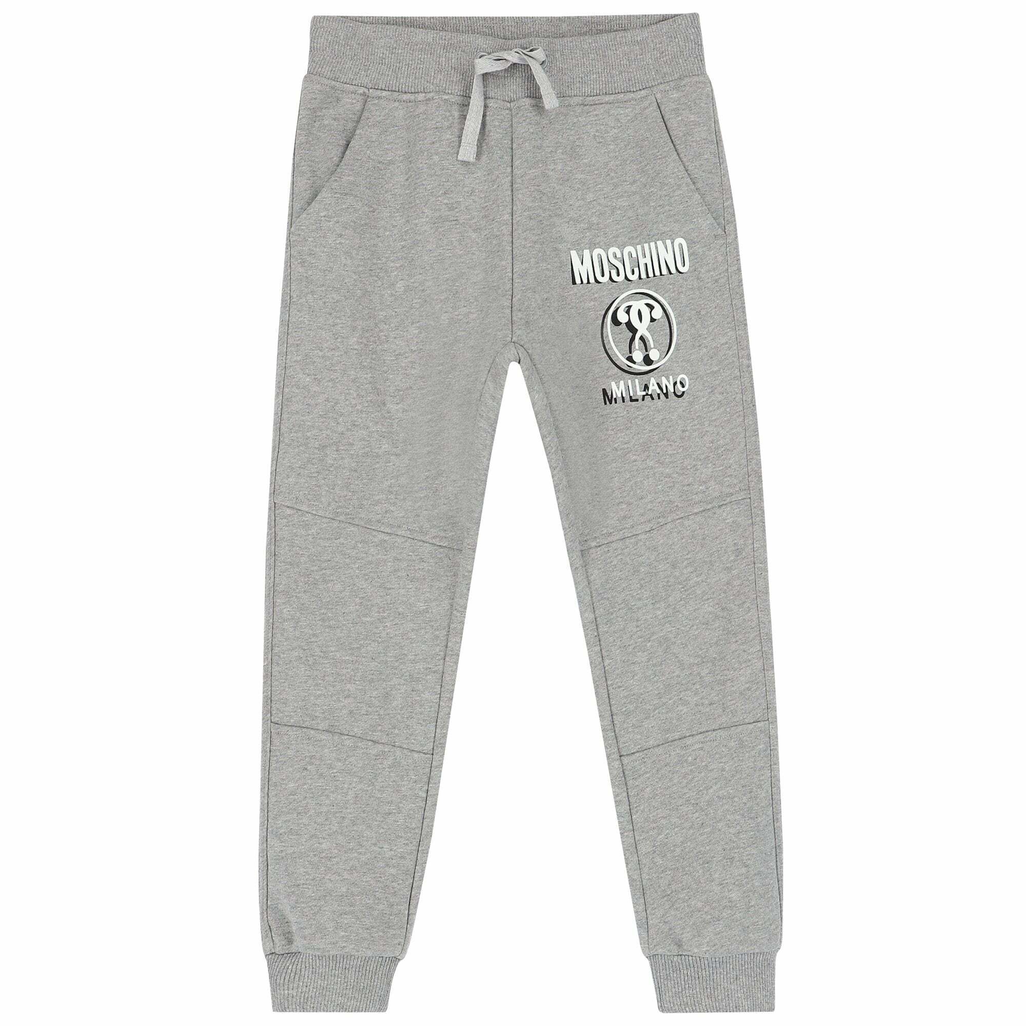 Moschino Boys Grey Logo Jogger Junior Couture UAE