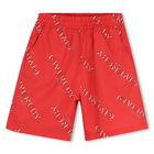 Boys Red Logo Shorts Set, 1, hi-res