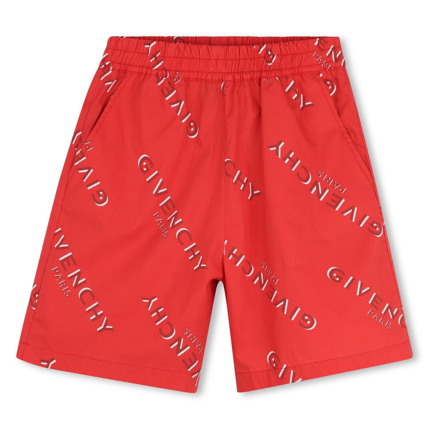 Boys Red Logo Shorts Set, 1, hi-res