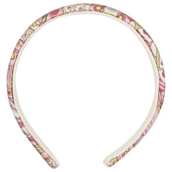 Girls Ivory & Pink Headband