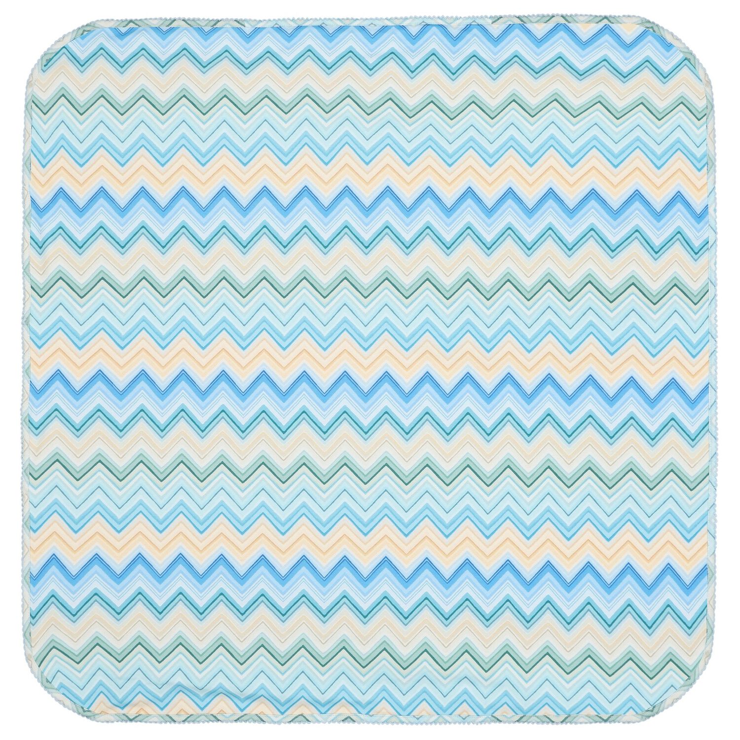 Blue & Yellow Zig Zag Baby Blanket, 3, hi-res