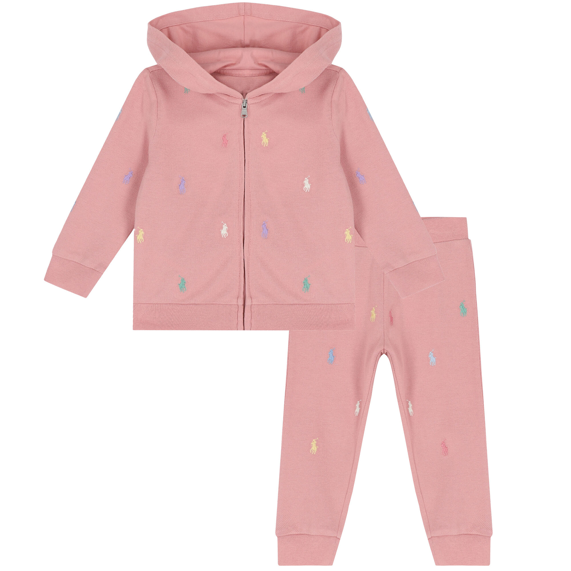 Ralph Lauren Baby Girls Pink Logo Tracksuit Junior Couture UAE
