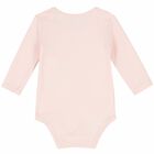 Baby Girls Pink Logo Bodysuit, 2, hi-res