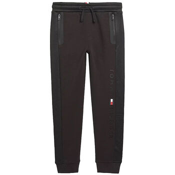 Boys Black Logo Joggers