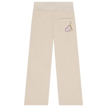 Girls Beige Heart Trousers