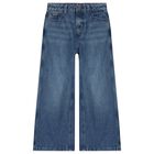 Girls Blue Denim Jeans, 1, hi-res