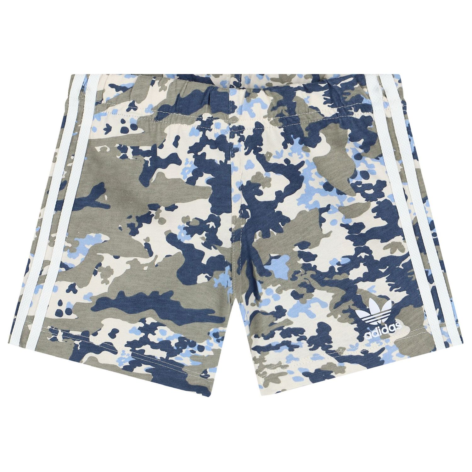 Blue & Grey Trefoil Logo Shorts Set, 1, hi-res image number null