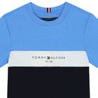 Boys Blue & Navy Blue Logo T-Shirt, 1, hi-res