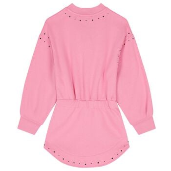 Girls Pink Logo Dress