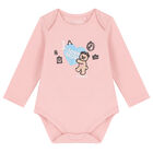 طقم هدية بالشعار باللون الوردى والازرق للبنات, 1, hi-res