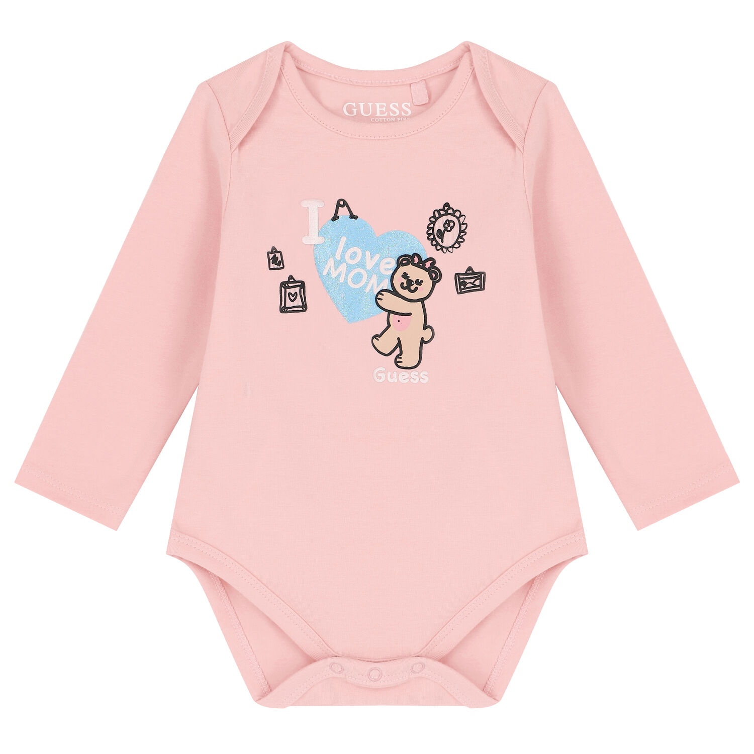 طقم هدية بالشعار باللون الوردى والازرق للبنات, 1, hi-res