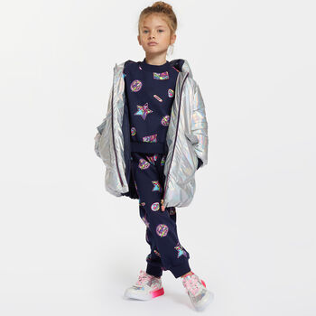 Girls Navy Blue Tracksuit