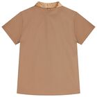 طقم شورتات للأولاد بيج اللون بشعار خريطة جغرافية, 1, hi-res