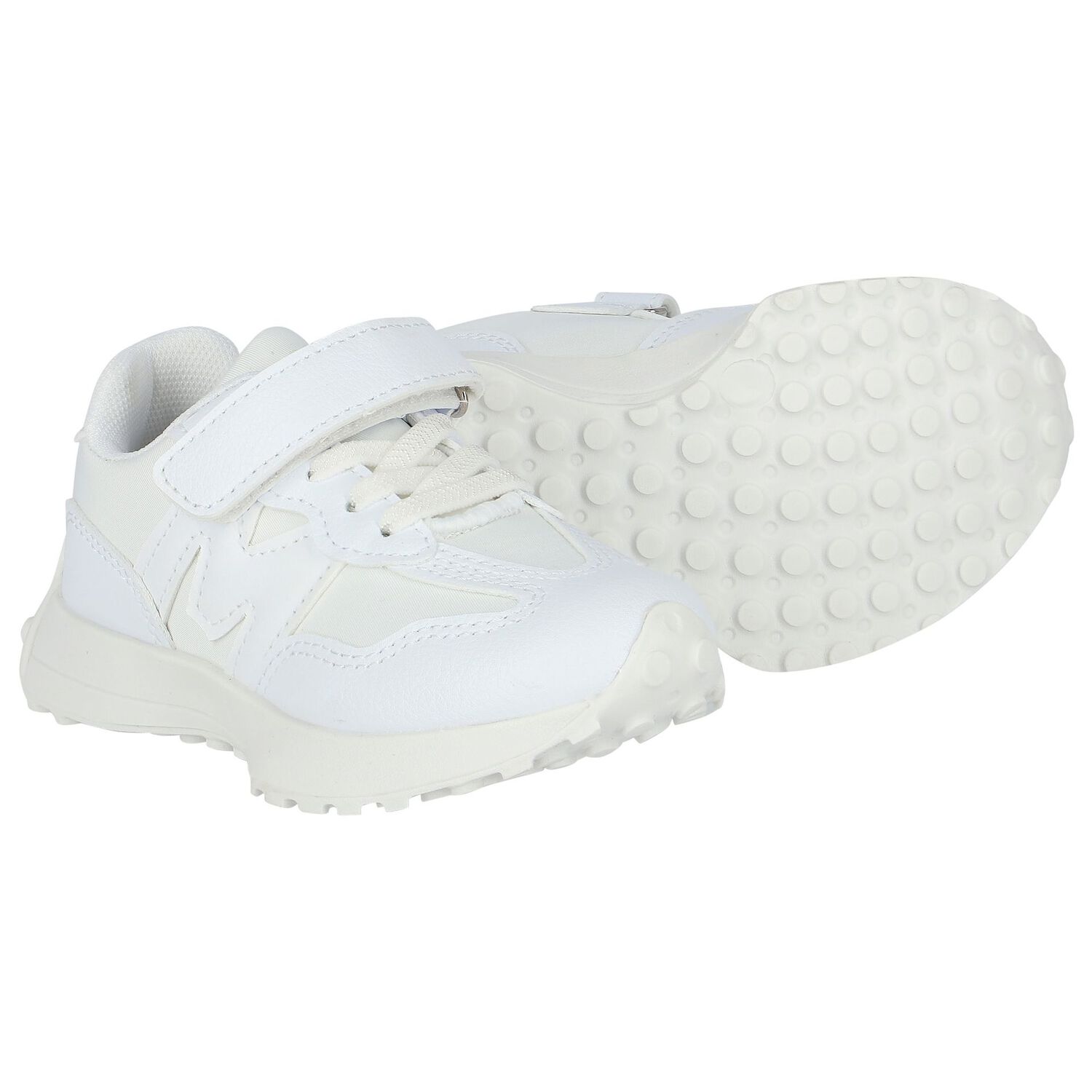 حذاء أولاد رياضي بالشعار باللون الأبيض, 1, hi-res image number null