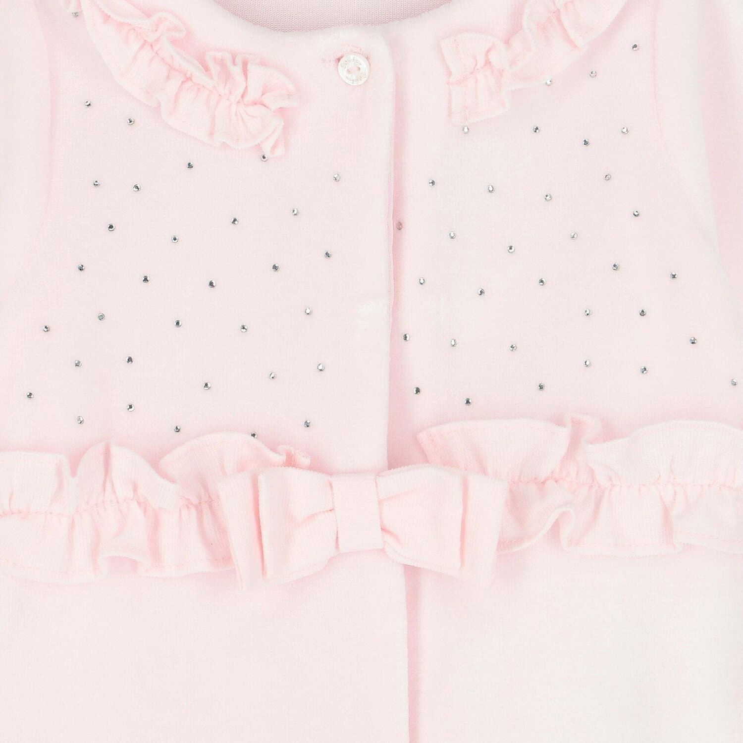 Baby Girls Pink Embellished Babygrow, 1, hi-res image number null