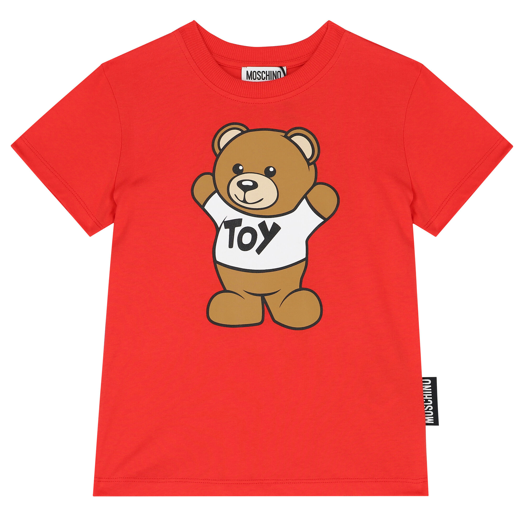 Moschino Red Teddy Bear Logo T Shirt Junior Couture UAE