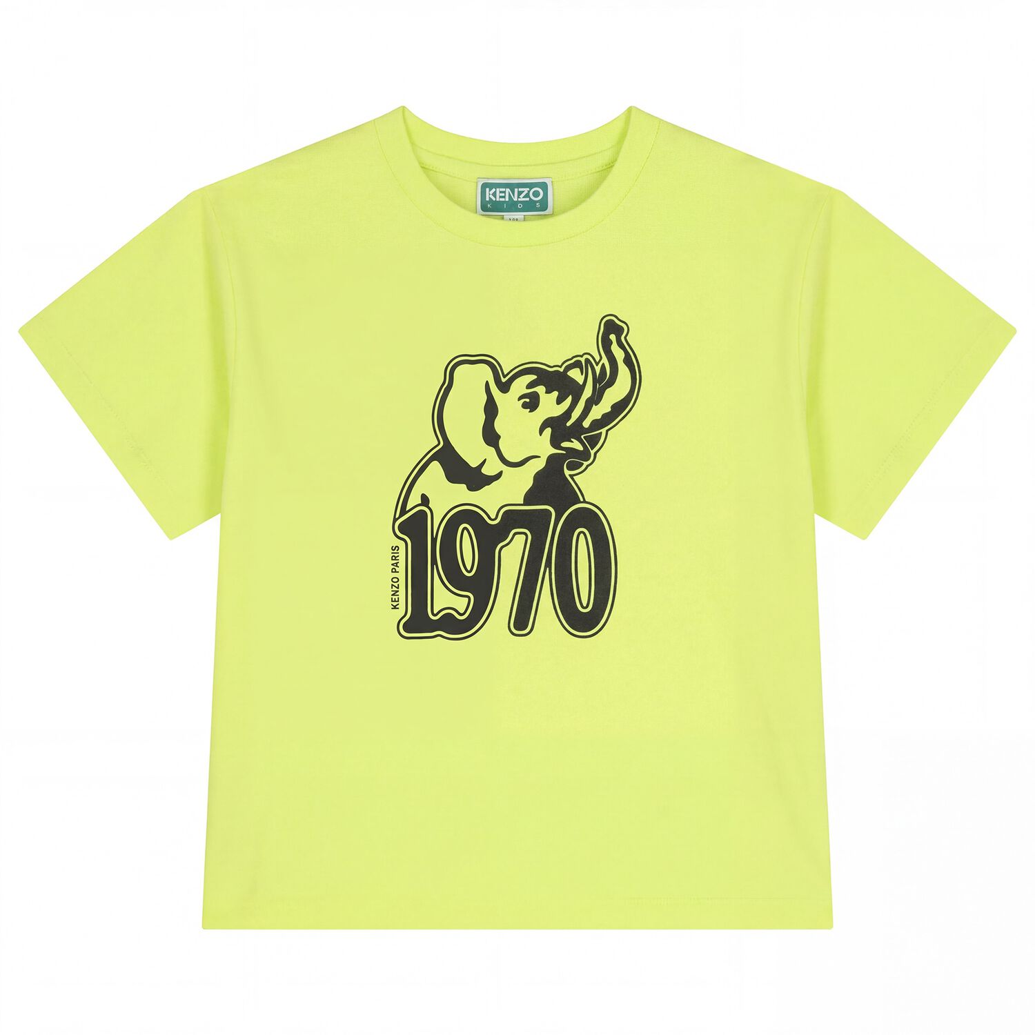 Boys Green Elephant Logo T-Shirt, 2, hi-res