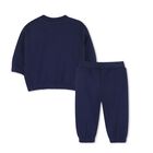Younger Boys Navy Blue Tiger Logo Tracksuit, 1, hi-res