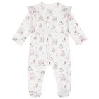 Baby Girls White & Pink Carousel Babygrow Set, 1, hi-res