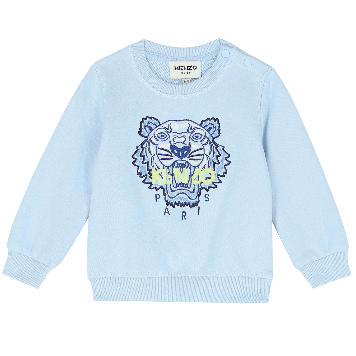 Younger Boys Pale Blue Tiger Logo Sweatshirt, 1, hi-res