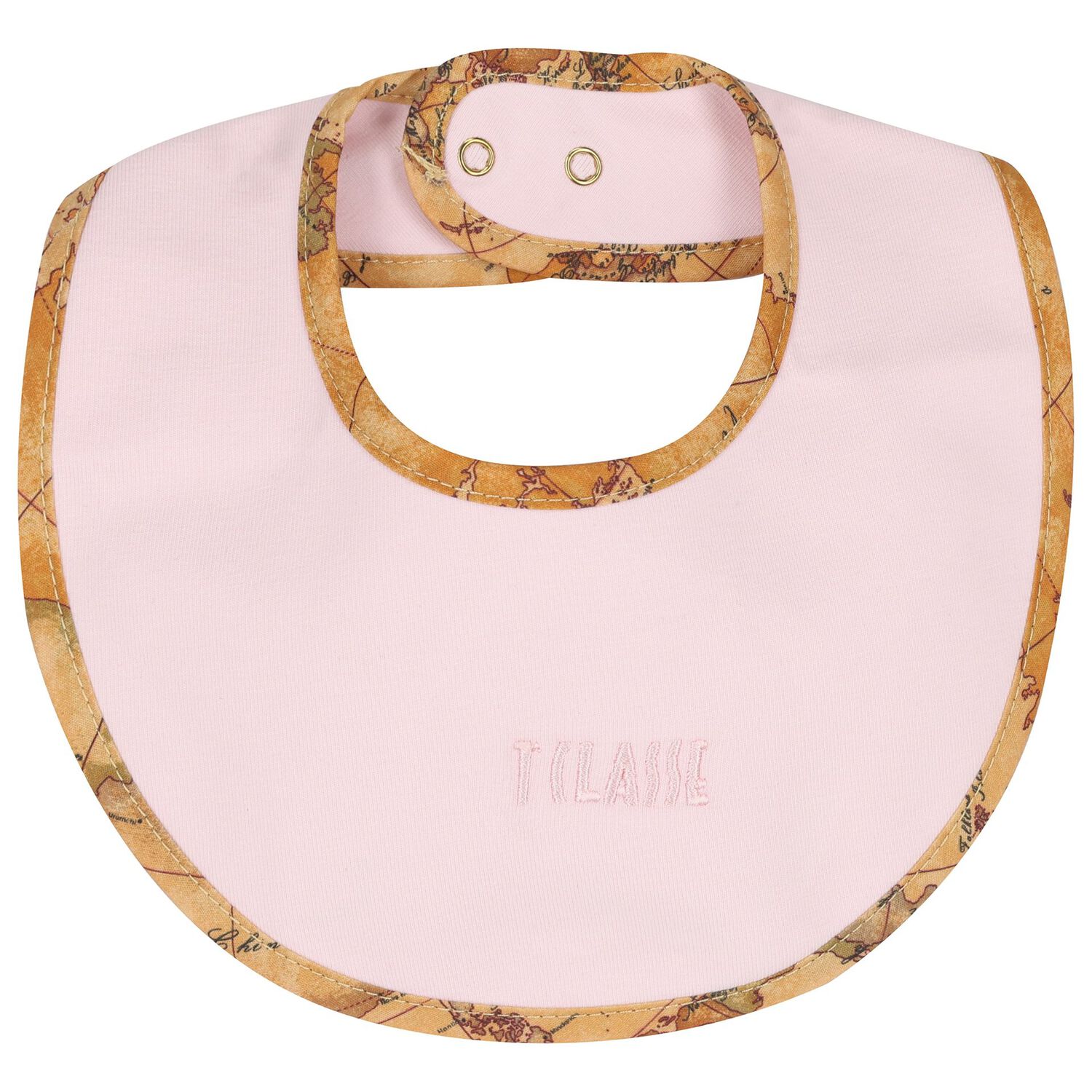 طقم هدايا ملابس أطفال بناتي بطبعة خريطة جغرافية باللونين الوردي والبيج, 2, hi-res