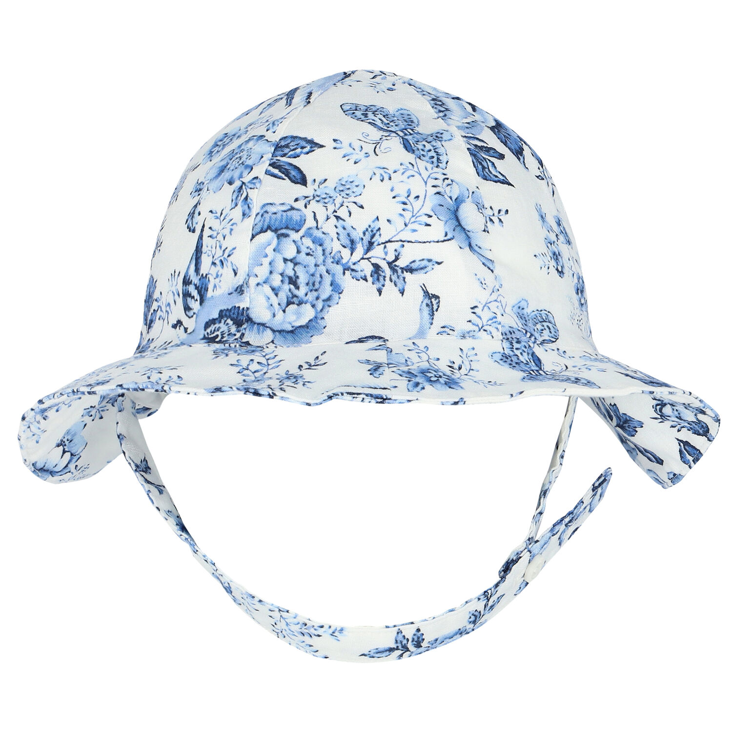 طقم بنات رومبير كتان باللون الأزرق, 1, hi-res