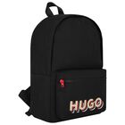 Boys Black Logo Backpack, 1, hi-res