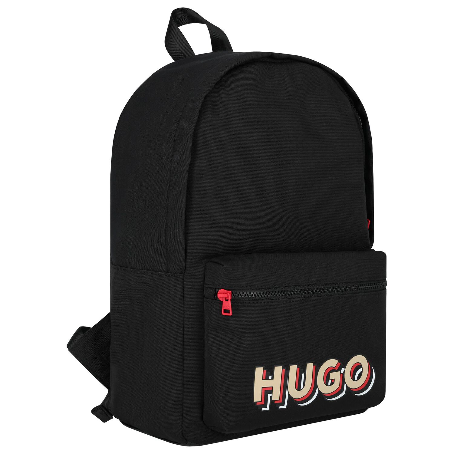 Boys Black Logo Backpack, 1, hi-res