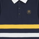 Boys Navy Blue Logo Polo Shirt, 1, hi-res