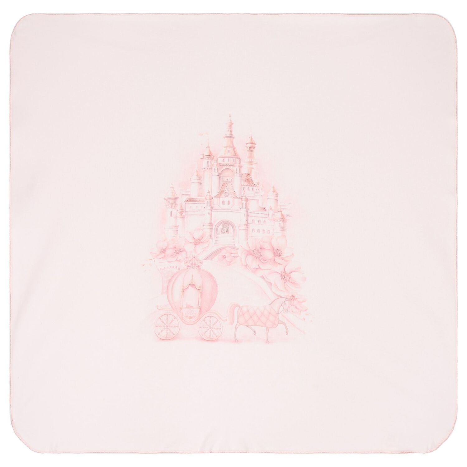 Baby Girls Pink Castle Blanket Set, 1, hi-res