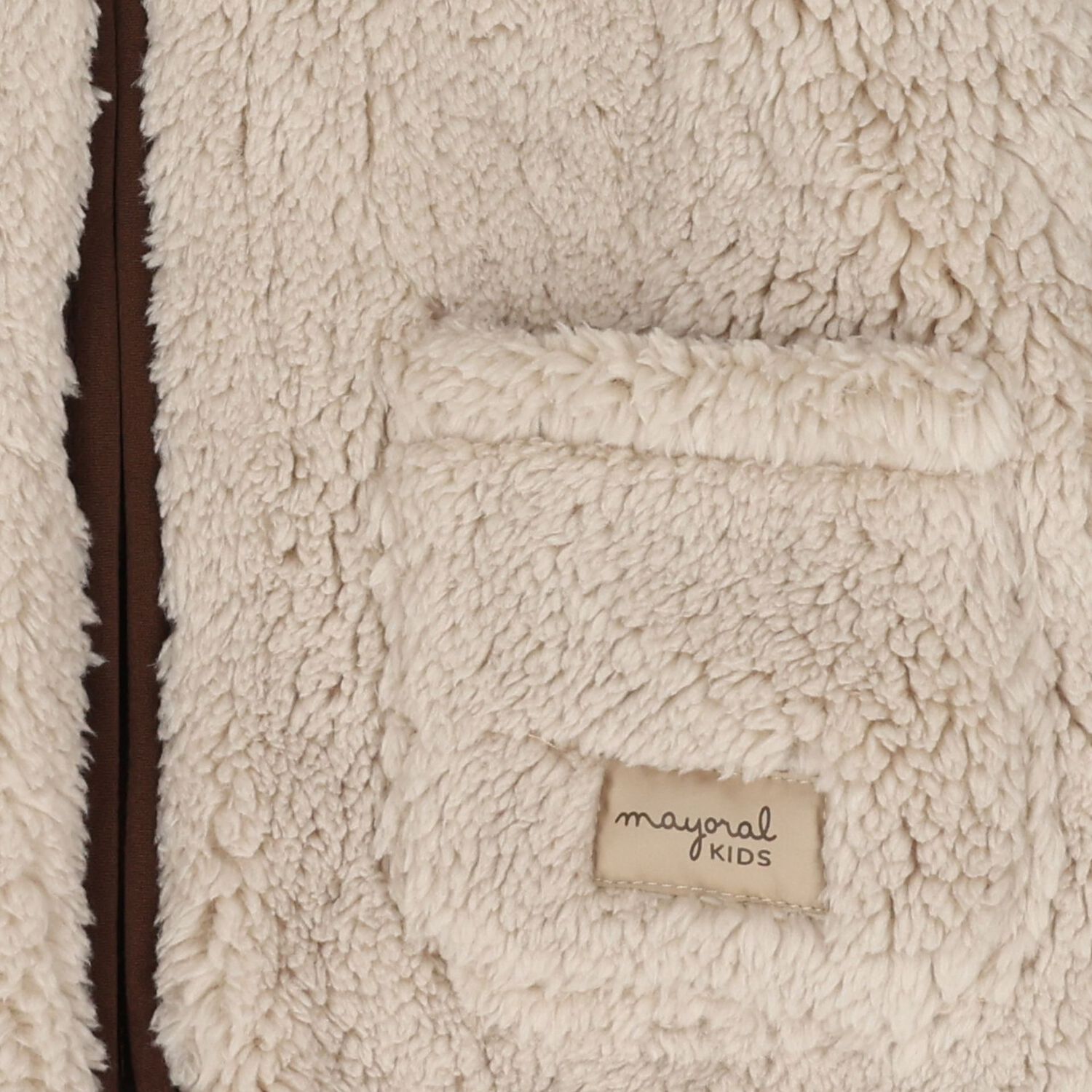 Younger Boys Beige Sherpa Reversible Jacket, 1, hi-res