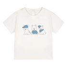 Younger Boys Ivory & Blue Shorts Set, 1, hi-res