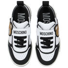 حذاء رياضي بشعار تيدي باللون الأبيض والأسود, 1, hi-res