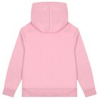 Girls Pink & Black Logo Hooded Top, 6, hi-res