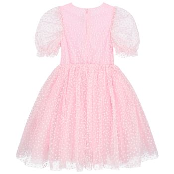 Girls Pink Polka Dot Dress