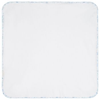 بطانية تويل بيضاء وزرقاء للأولاد الصغار