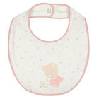 Girls Ivory & Pink Babygrow, Hat & Bib Set, 1, hi-res