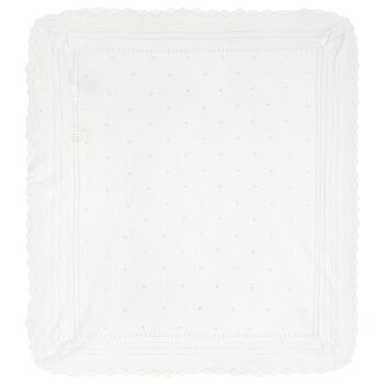 White Knitted Baby Blanket