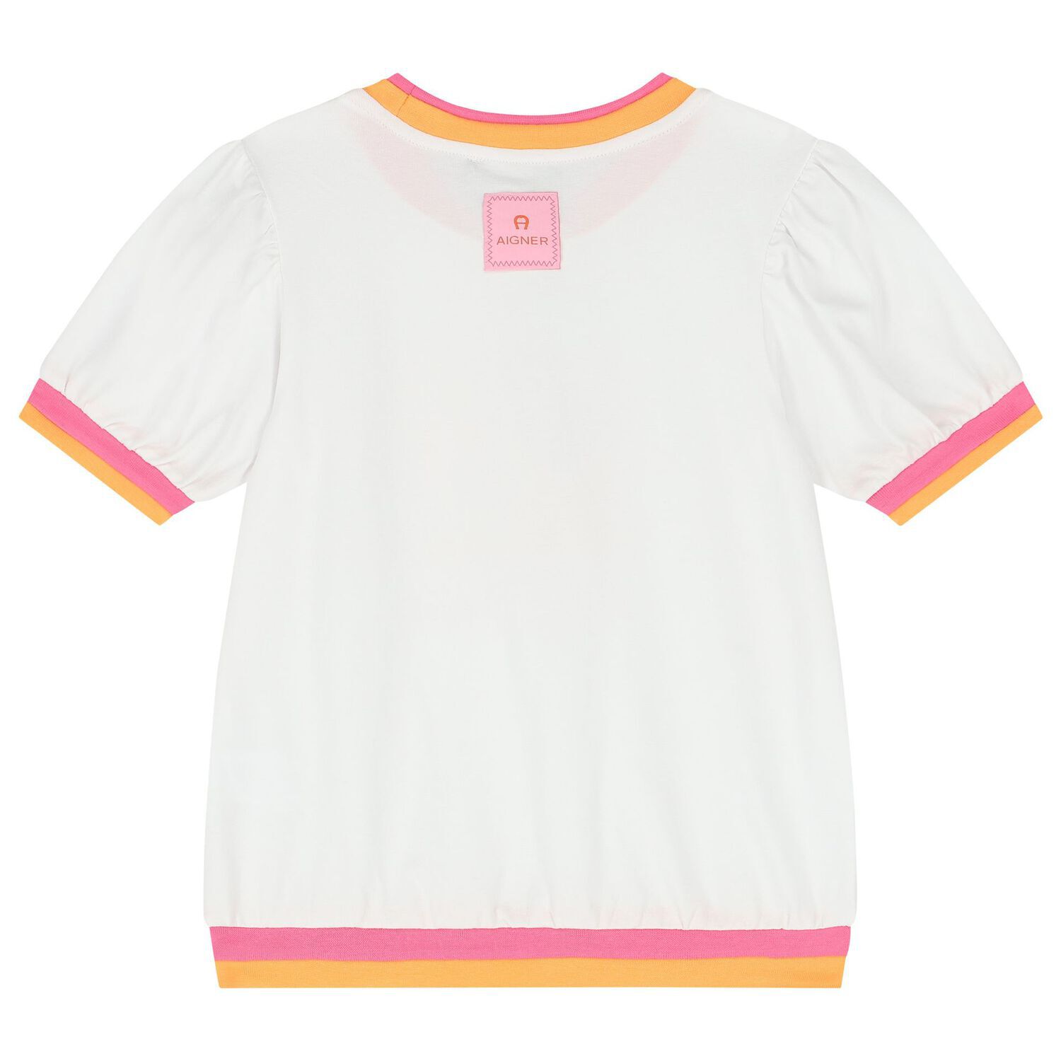 تيشيرت بنات بالشعار باللون الأبيض, 1, hi-res image number null