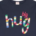 توب بأكمام طويلة باللون الأزرق للبنات, 1, hi-res