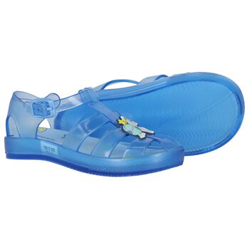 Blue Turtle Jelly Sandals