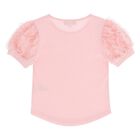 Girls Pink Tulle T-Shirt, 3, hi-res