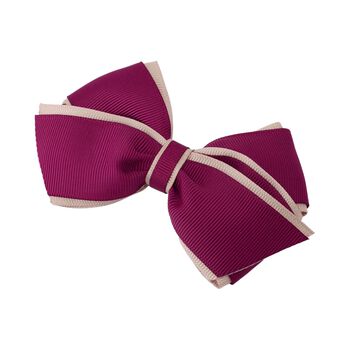 Girls Burgundy Bow Hairclip
