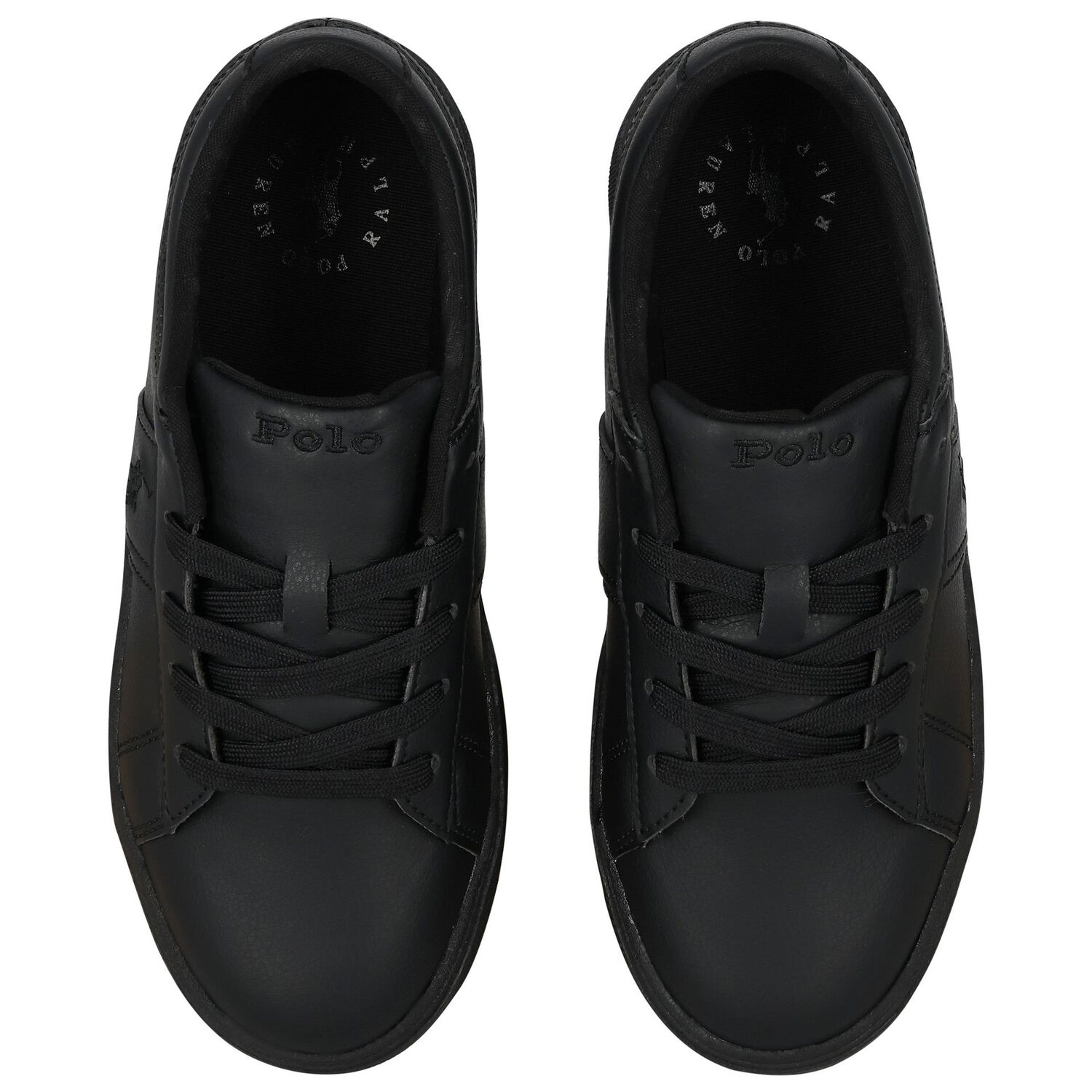 Boys Black Logo Trainers, 1, hi-res