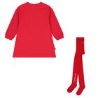 Girls Red Heart Dress Set, 1, hi-res