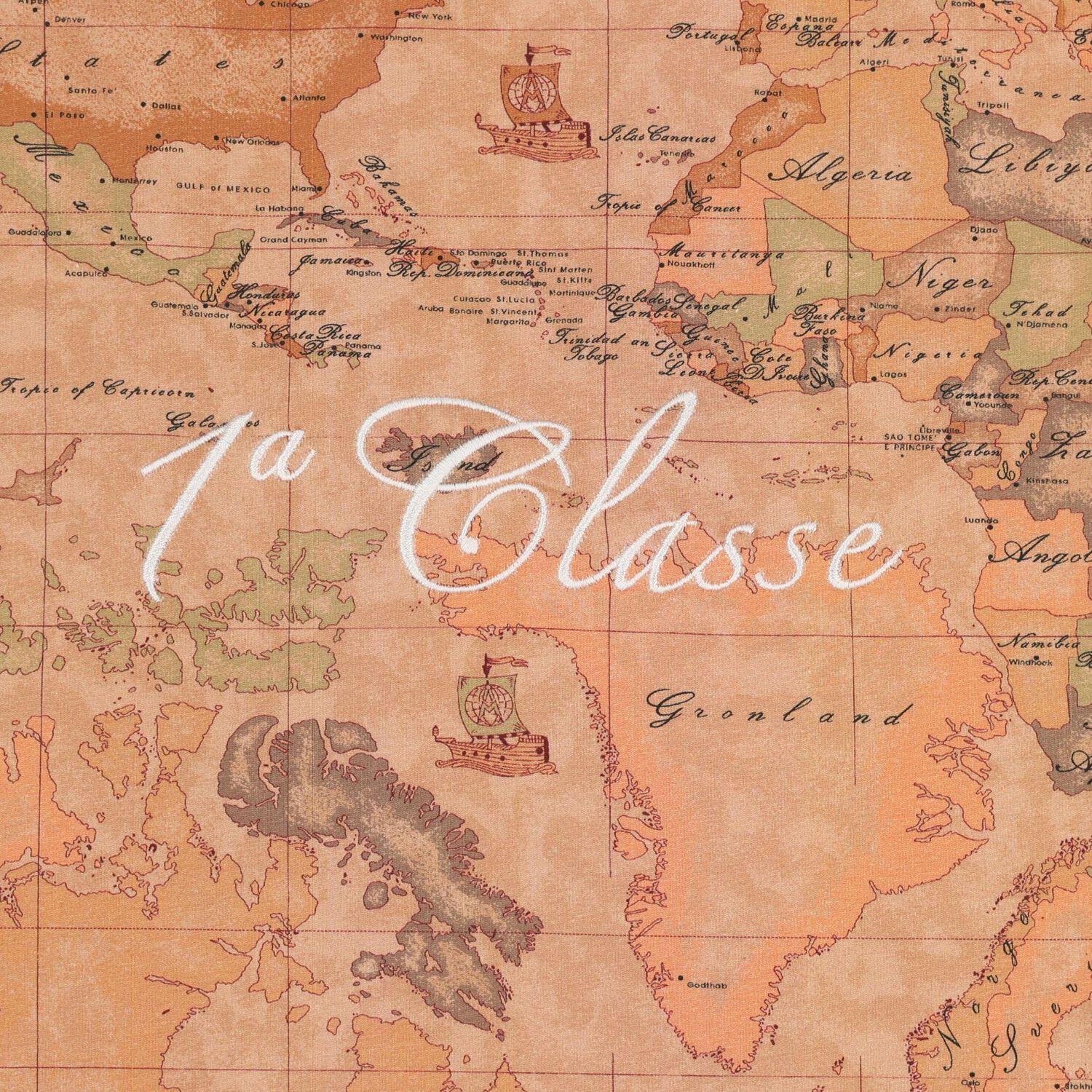 طقم هدايا لملابس الأطفال بتصميم خريطة جغرافية باللونين العاجي والبيج, 3, hi-res