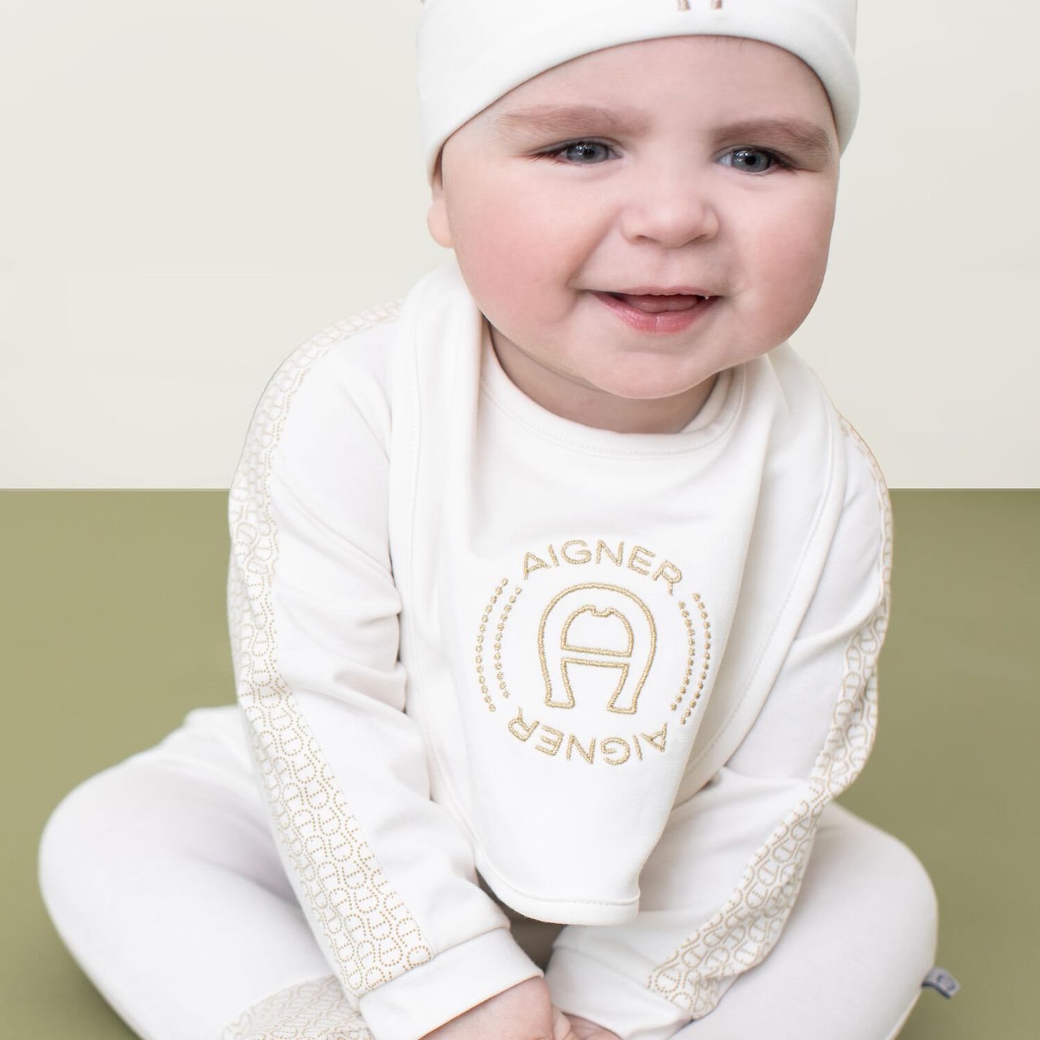 Ivory Logo Babygrow, 1, hi-res