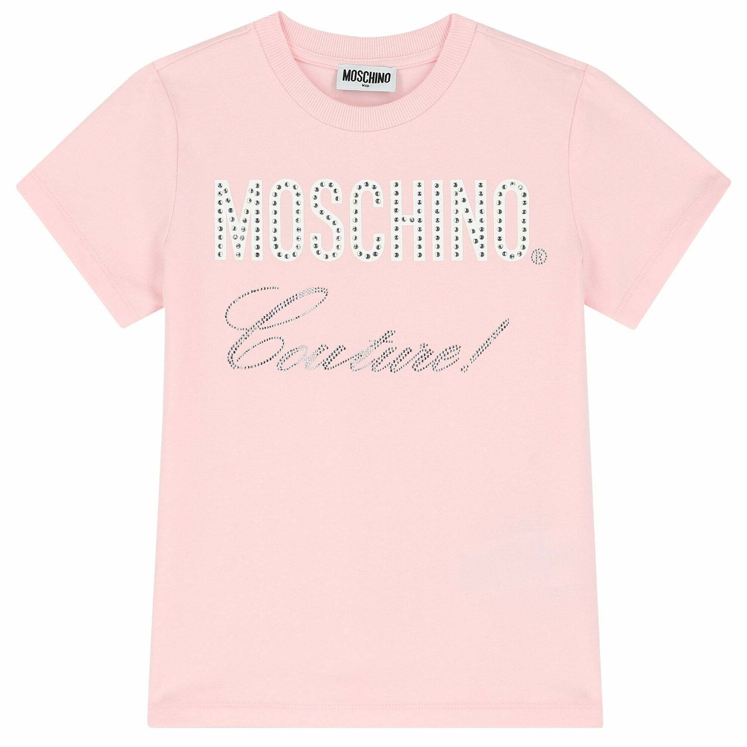 Pink Logo Embellished T-Shirt, 2, hi-res image number null