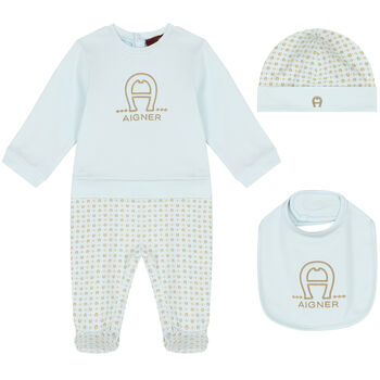 Blue & Gold Logo Babygrow Set