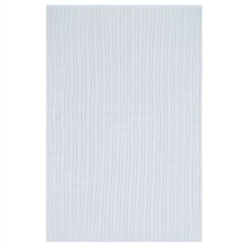 Blue Pony Logo Cable Knit Baby Blanket
